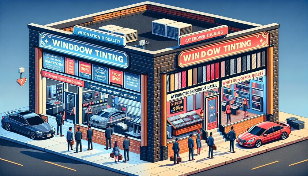 comparing quotes for tinting